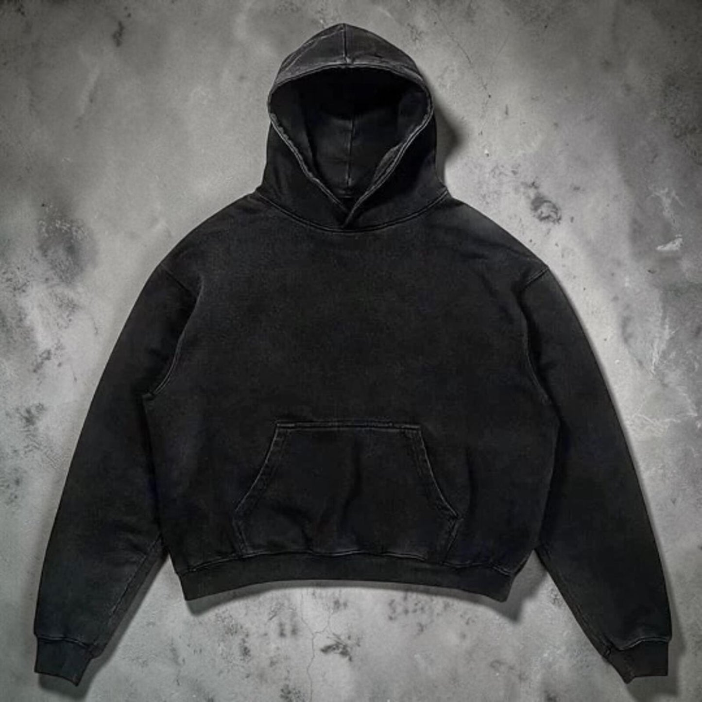 Neon Statue Graphic Hoodie | Oversized Streetwear Cross Print Hooded Sweatshirt